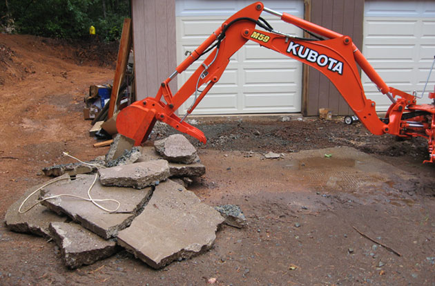 kubota m59 concrete driveway